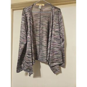 Aqua‎ Blues, 2X Sweater, Made In USA, Has Gold Accents,  Purple/black Stripes,